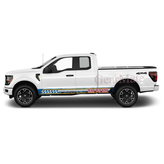 Race-Day Grit Rocker Panel Graphic Decal Kit (Left & Right Sides) - High Quality Vinyl for Trucks & SUVs