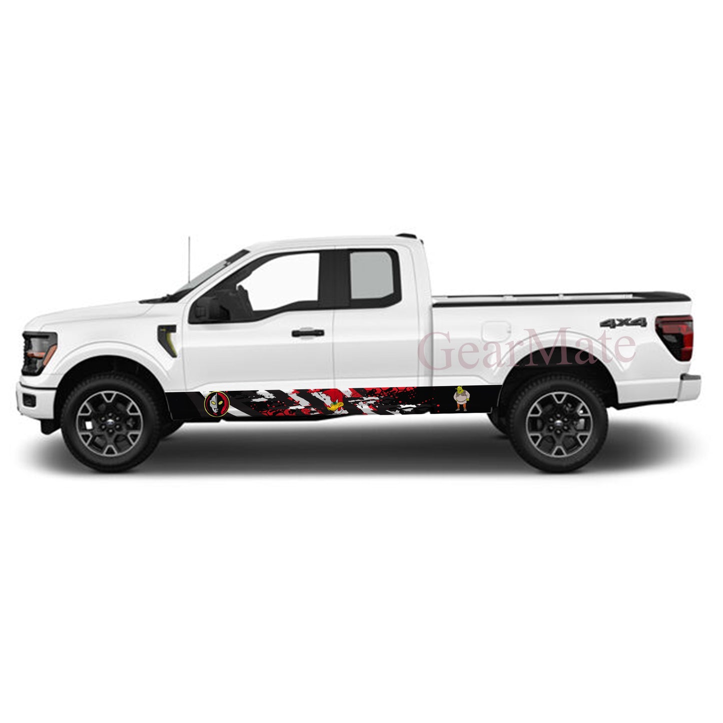Engineered For Speed Pica Pau Rocker Panel Graphic Decal Kit (Left & Right Sides) - High Quality Vinyl for Trucks & SUVs