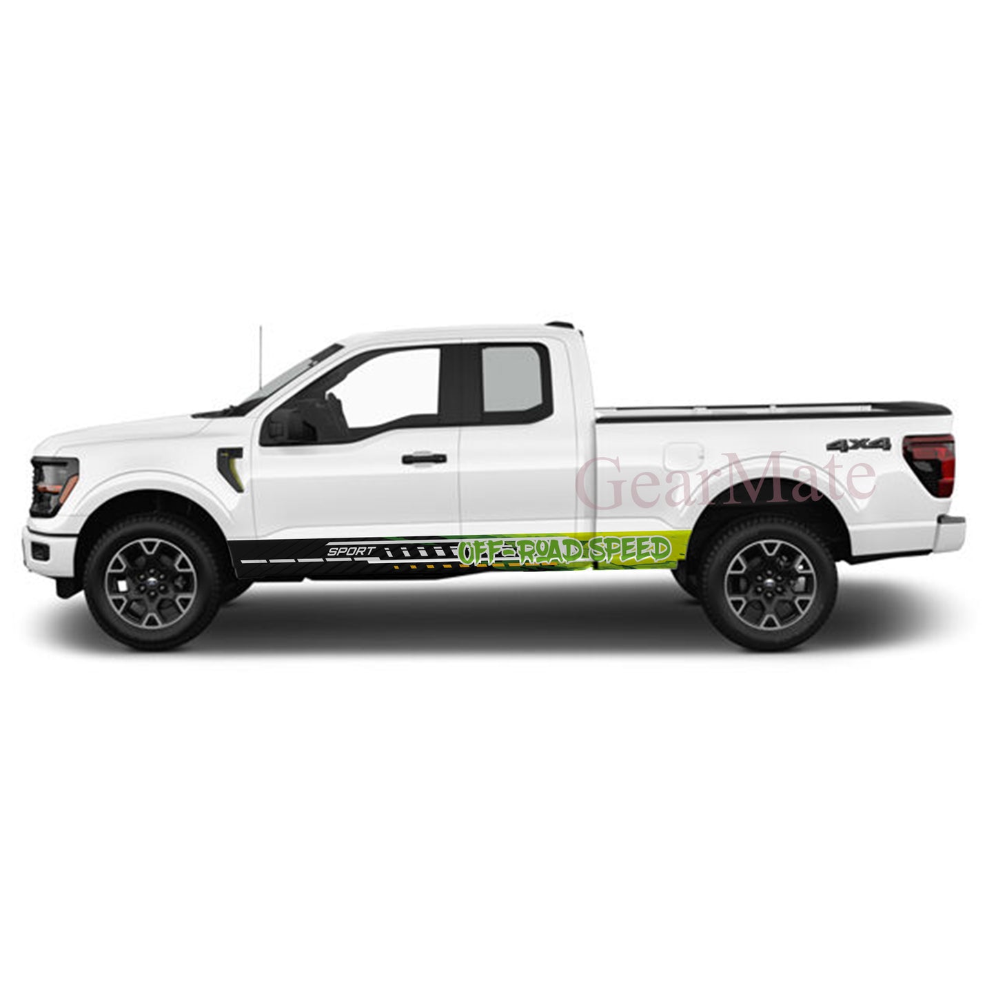 Off Road Speed Rocker Panel Graphic Decal Kit (Left & Right Sides) - High Quality Vinyl for Trucks & SUVs