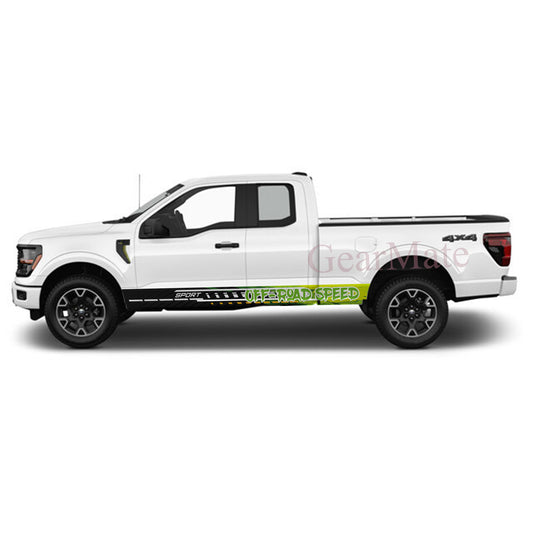 Off Road Speed Rocker Panel Graphic Decal Kit (Left & Right Sides) - High Quality Vinyl for Trucks & SUVs