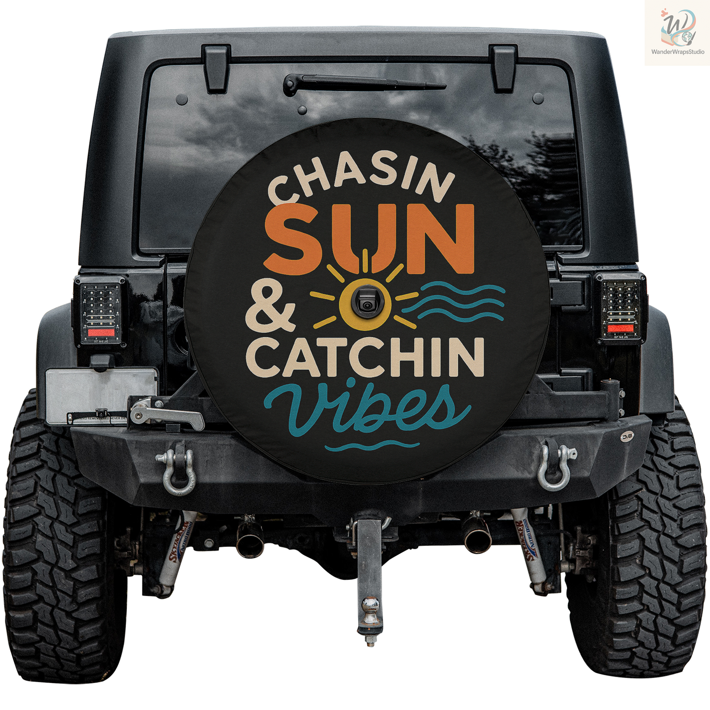 Chasin Sun Spare Tire Cover – Waterproof UV Resistant Protector with Camera Hole