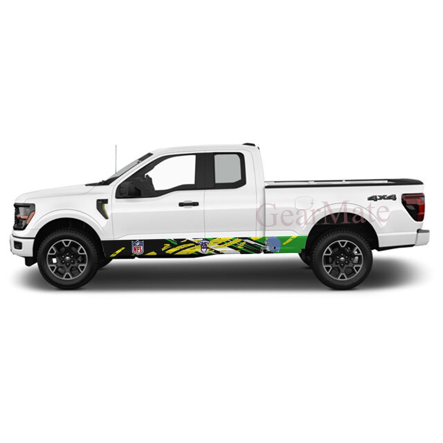 NFL Tennessee Titans 1 Rocker Panel Graphic Decal Kit (Left & Right Sides) - High Quality Vinyl for Trucks & SUVs