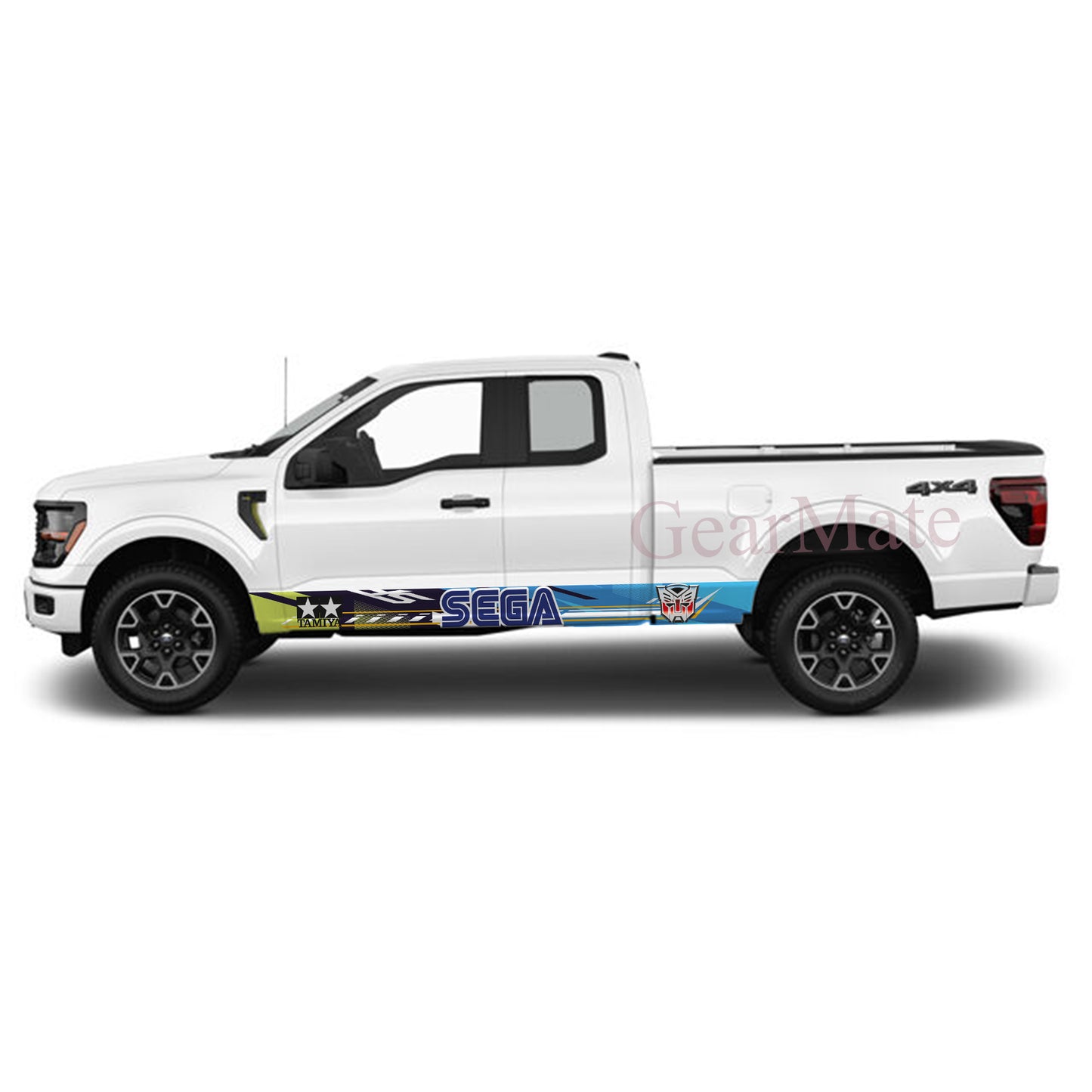 Sega Games Rocker Panel Graphic Decal Kit (Left & Right Sides) - High Quality Vinyl for Trucks & SUVs