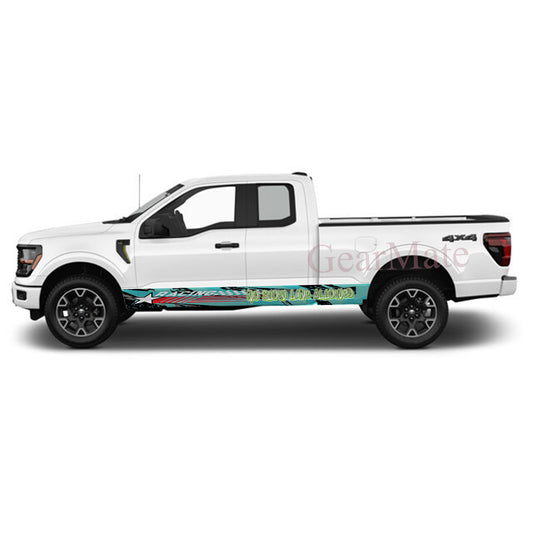 No Slow Lane Allowed Rocker Panel Graphic Decal Kit (Left & Right Sides) - High Quality Vinyl for Trucks & SUVs