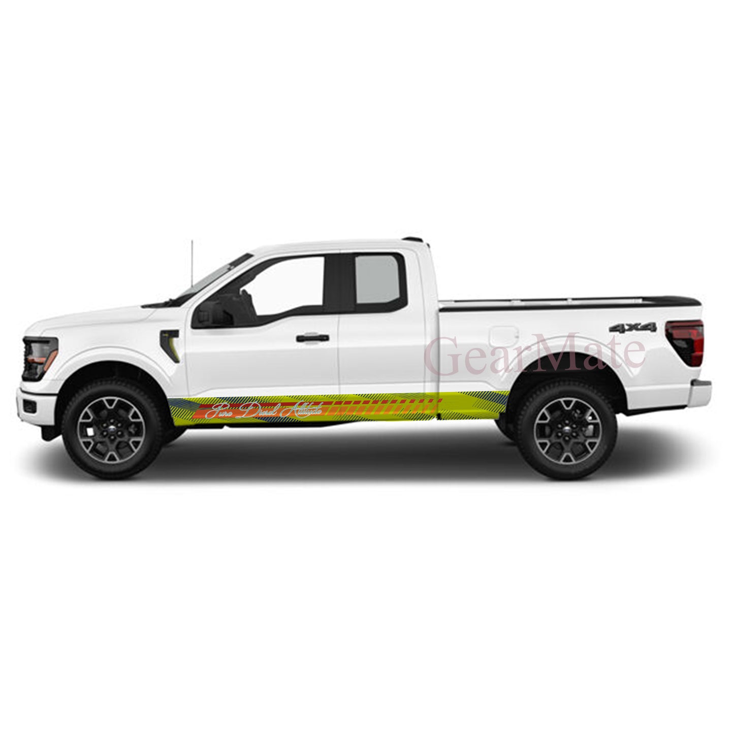 Pure Diesel Attitude Rocker Panel Graphic Decal Kit (Left & Right Sides) - High Quality Vinyl for Trucks & SUVs