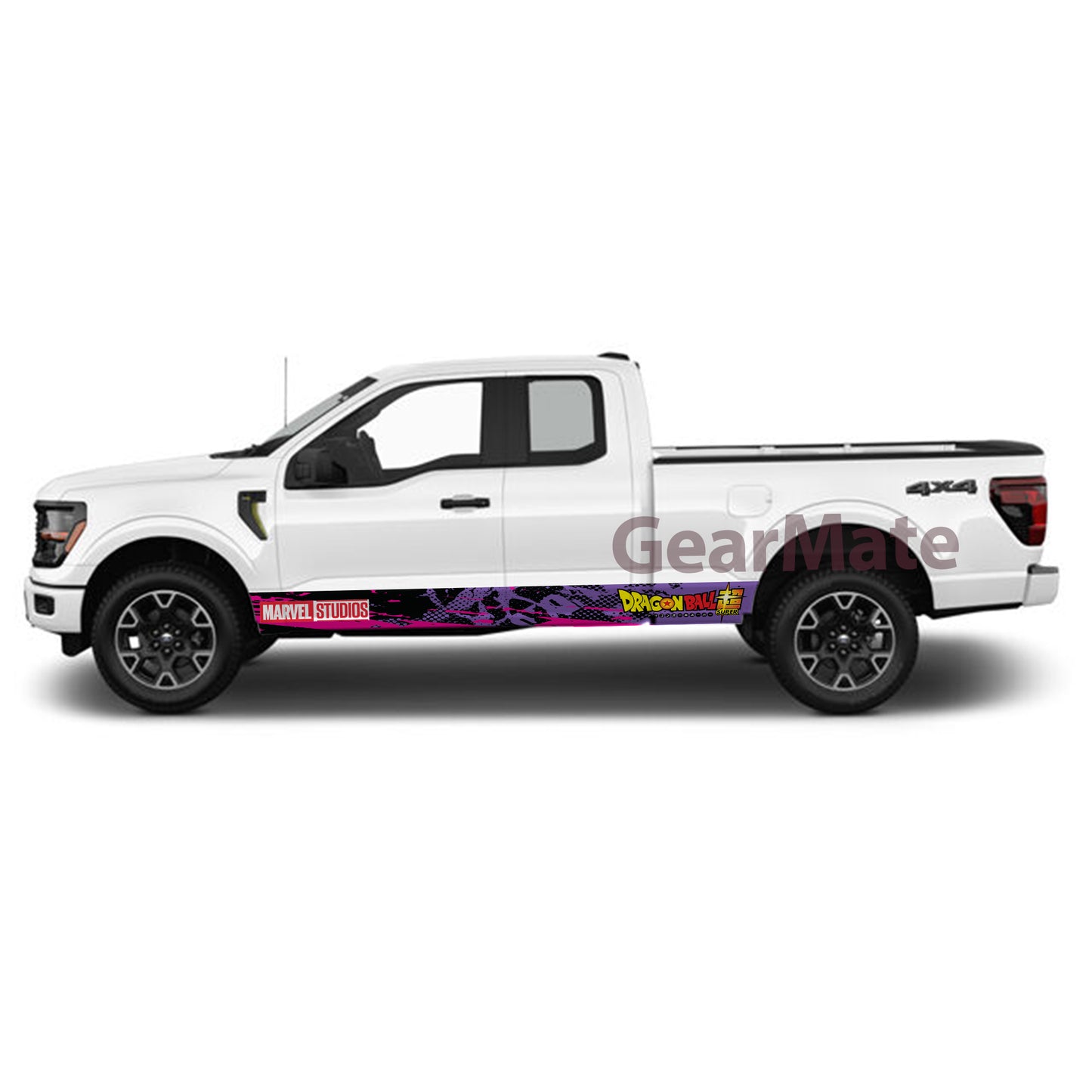Sport PP Marvel Dragon Ball Super Rocker Panel Graphic Decal Kit (Left & Right Sides) - High Quality Vinyl for Trucks & SUVs