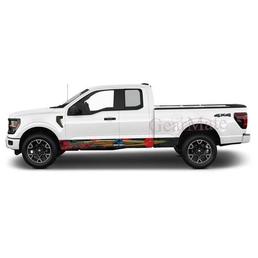 Mattel Games Rocker Panel Graphic Decal Kit (Left & Right Sides) - High Quality Vinyl for Trucks & SUVs