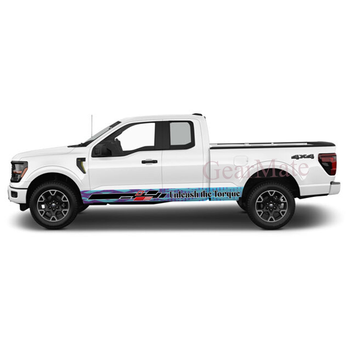 Unleash the Torque Rocker Panel Graphic Decal Kit (Left & Right Sides) - High Quality Vinyl for Trucks & SUVs