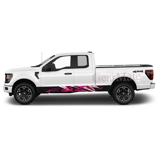 Racing Stripe Paint PB Rocker Panel Graphic Decal Kit (Left & Right Sides) - High Quality Vinyl for Trucks & SUVs