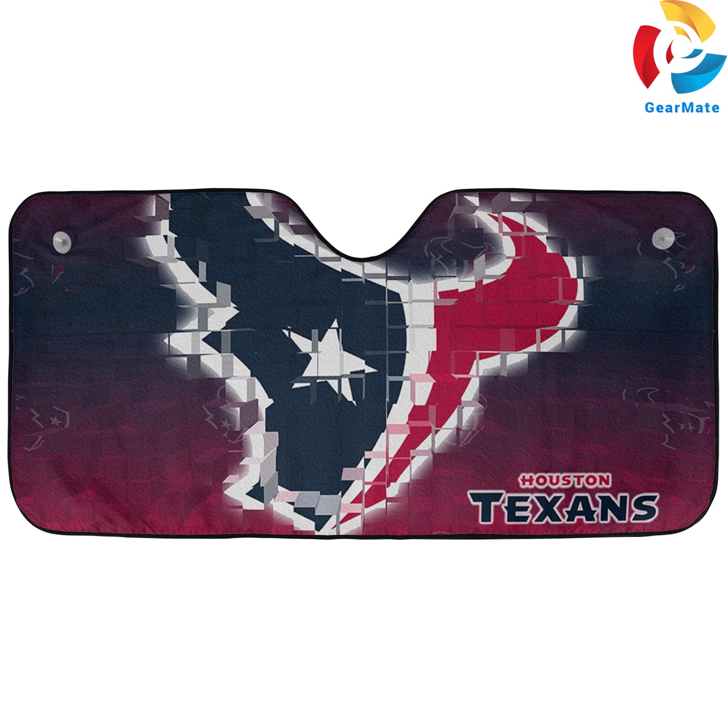 Houston Texans NFL Football Logo Reflective Car Sunshade – Premium Heat & UV Protection, Universal Fit