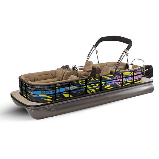 Pontoon Lake Life Boat Wrap Decal (Left and Right Sides) – Custom Vinyl Graphic Kit | Durable, Weatherproof, DIY Install