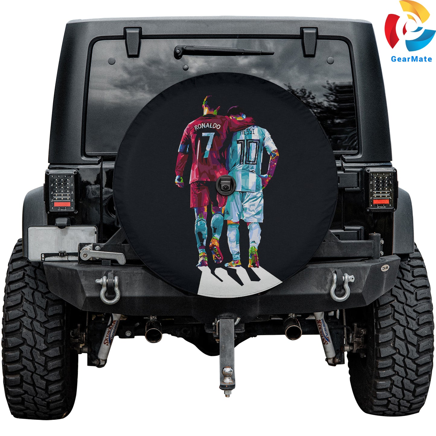 Cristiano Ronaldo Leo Messi Spare Tire Cover – Premium Waterproof UV Resistant Protector