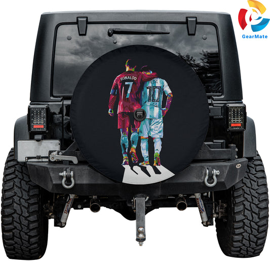 Cristiano Ronaldo Leo Messi Spare Tire Cover – Premium Waterproof UV Resistant Protector