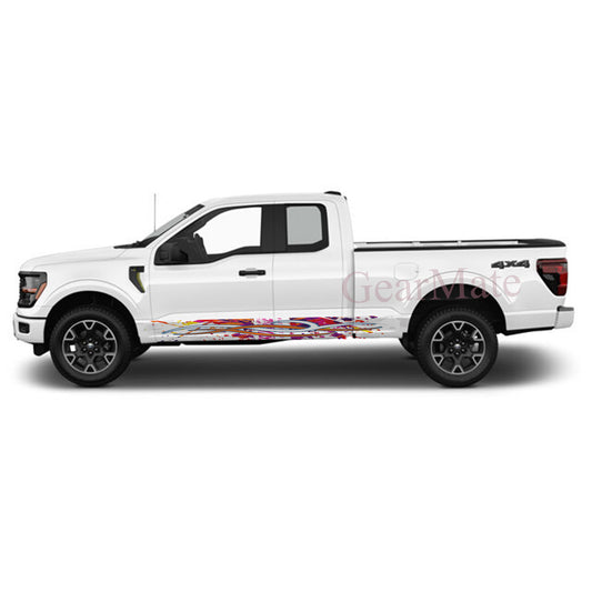 Ignite Your Ride Rocker Panel Graphic Decal Kit (Left & Right Sides) - High Quality Vinyl for Trucks & SUVs