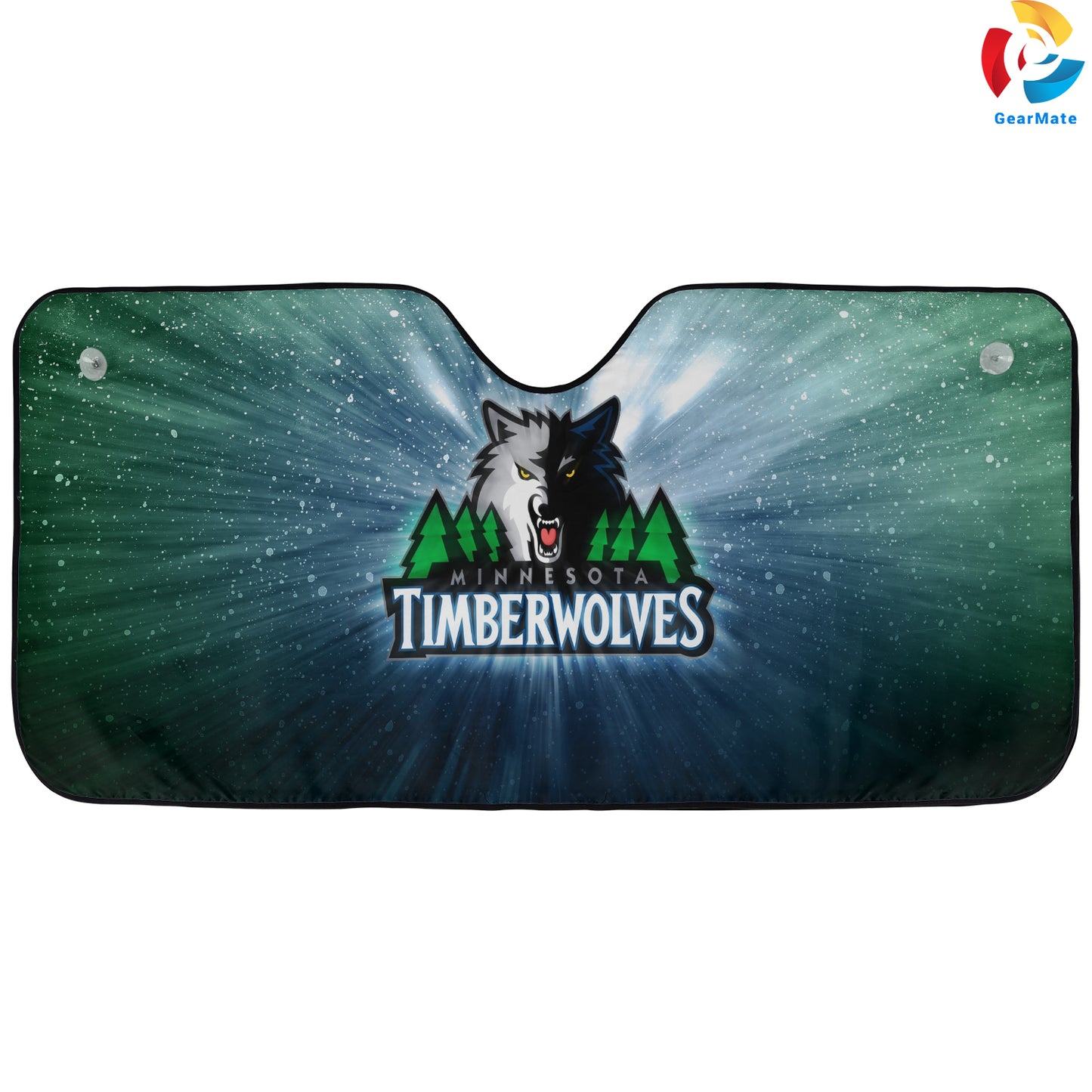 Minnesota Timberwolves Reflective Car Sunshade – Premium Heat & UV Protection, Universal Fit