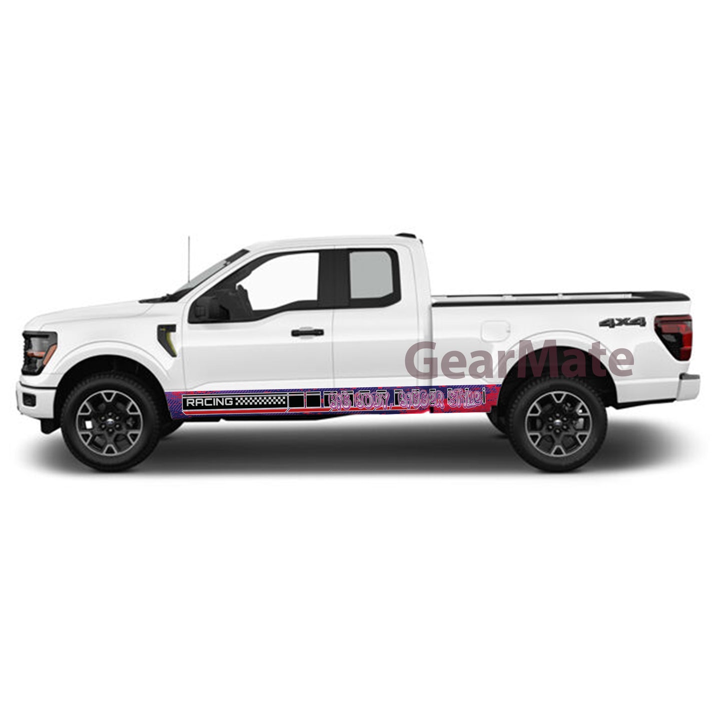 Big Body Bigger Style Rocker Panel Graphic Decal Kit (Left & Right Sides) - High Quality Vinyl for Trucks & SUVs