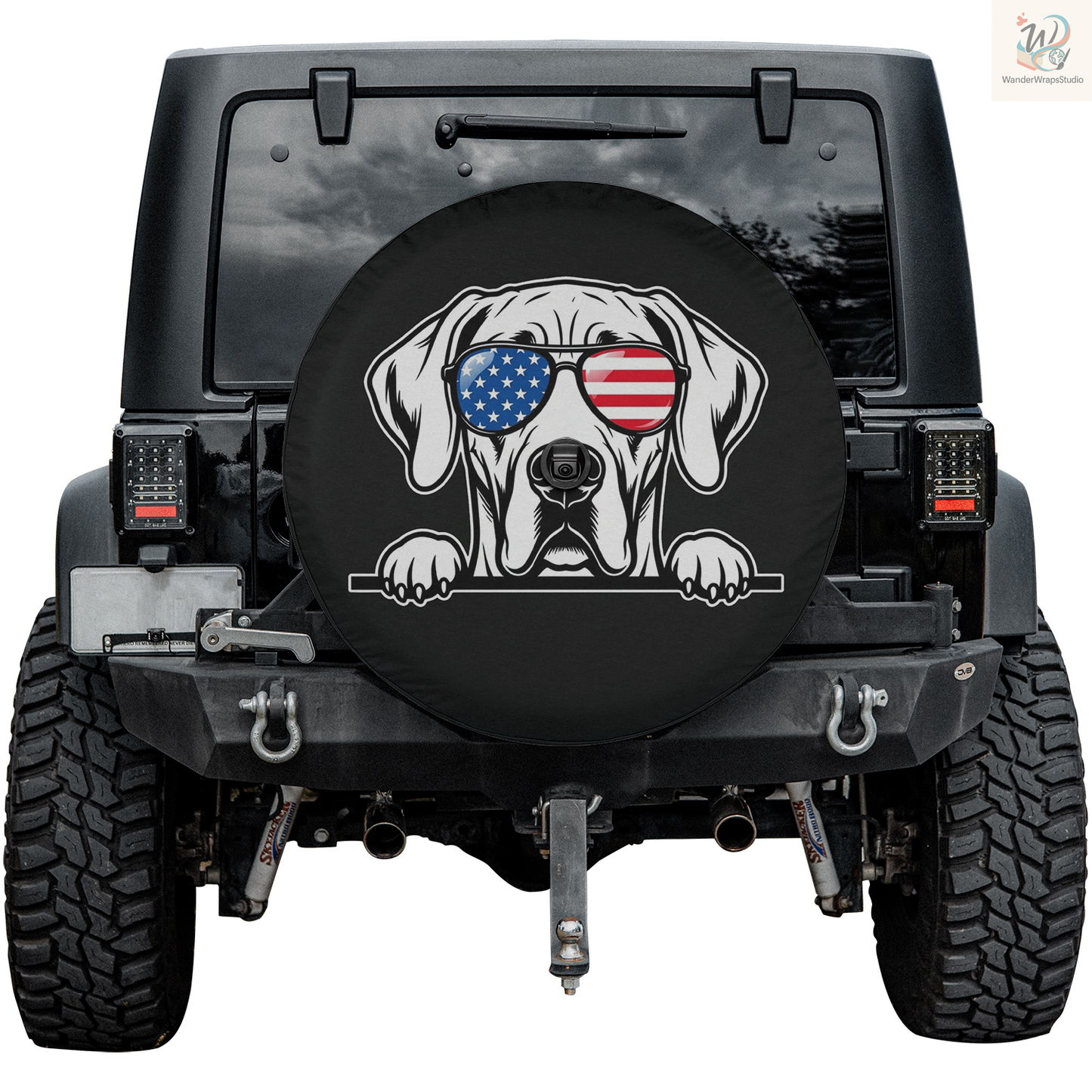 Great Dane Spare Tire Cover – Waterproof UV Resistant Protector with Camera Hole