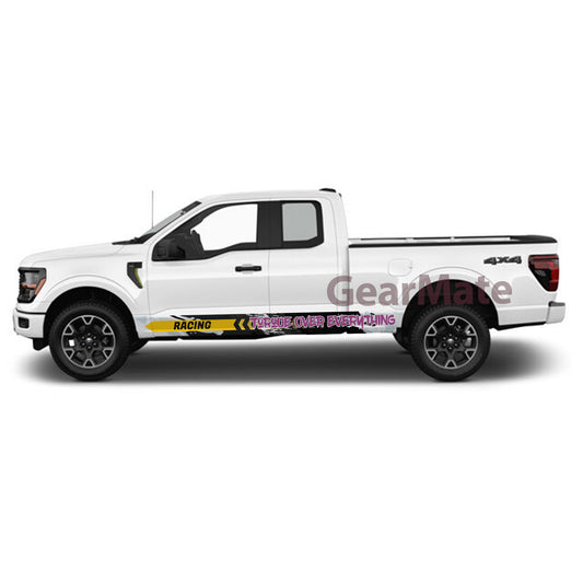 Torque Over Everything Rocker Panel Graphic Decal Kit (Left & Right Sides) - High Quality Vinyl for Trucks & SUVs