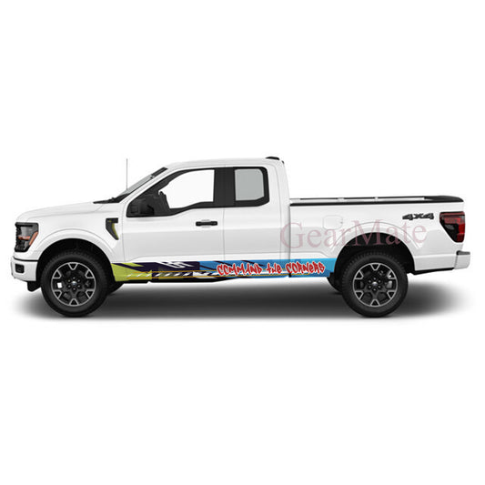 Command the Corners Rocker Panel Graphic Decal Kit (Left & Right Sides) - High Quality Vinyl for Trucks & SUVs