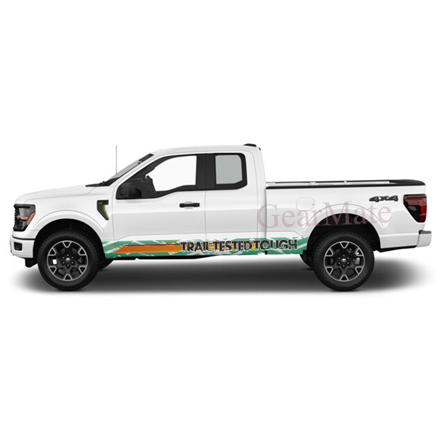 Trail Tested Tough Rocker Panel Graphic Decal Kit (Left & Right Sides) - High Quality Vinyl for Trucks & SUVs