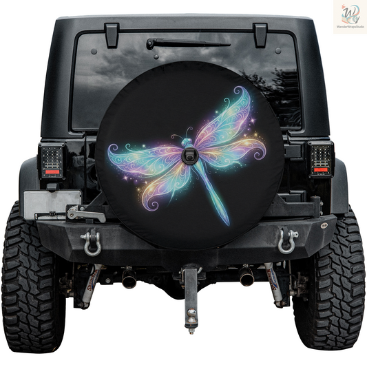 Fantasy Dragonfly Spare Tire Cover – Waterproof UV Resistant Protector with Camera Hole