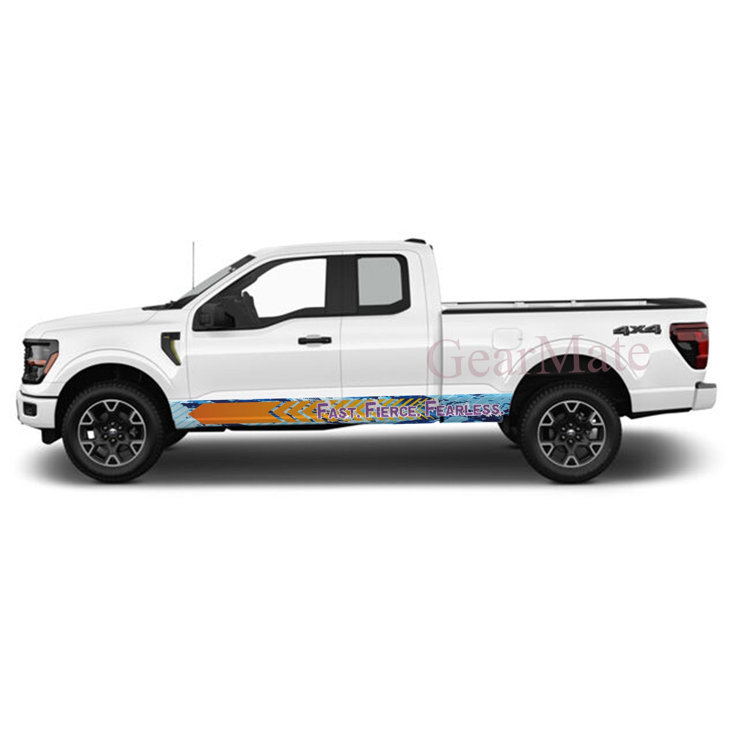 Fast Fierce Fearless Rocker Panel Graphic Decal Kit (Left & Right Sides) - High Quality Vinyl for Trucks & SUVs