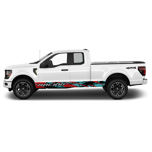 Racing Green Rocker Panel Graphic Decal Kit (Left & Right Sides) - High Quality Vinyl for Trucks & SUVs