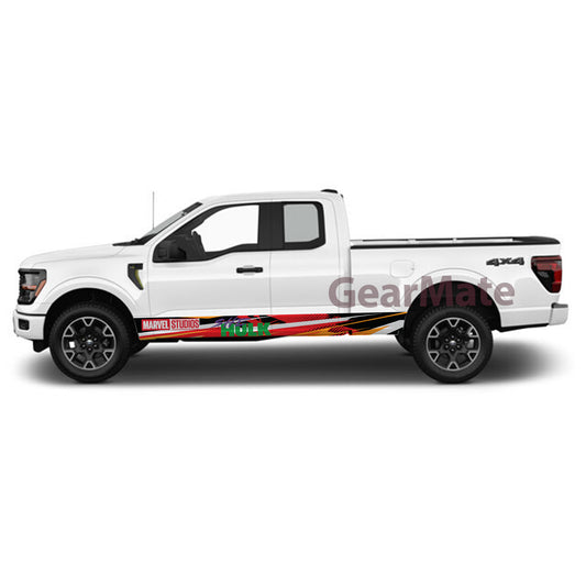 Racing Marvel She Hulk What If Rocker Panel Graphic Decal Kit (Left & Right Sides) - High Quality Vinyl for Trucks & SUVs