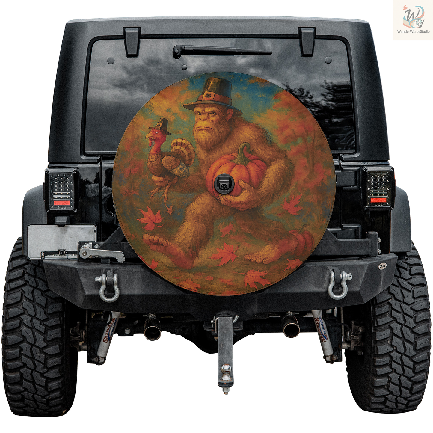 Big Foot Pumpkins Spare Tire Cover – Waterproof UV Resistant Protector with Camera Hole