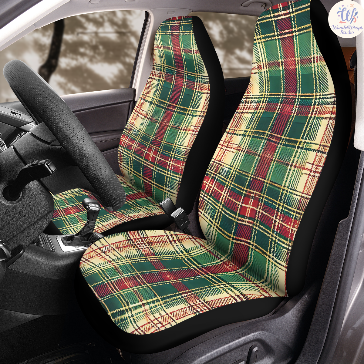 Seamless Tartan Car Seat Covers – High Quality Graphic and Polar Fleece Protector Set