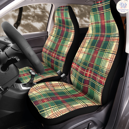 Seamless Tartan Car Seat Covers – High Quality Graphic and Polar Fleece Protector Set