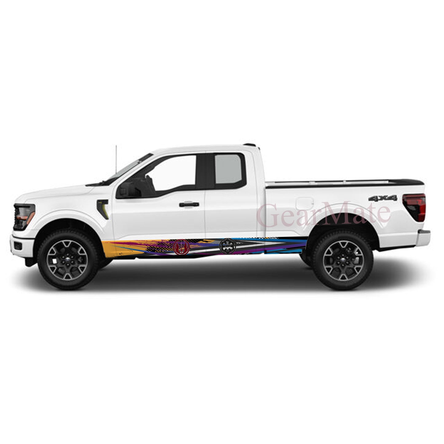 Sport Purple Jedi Galatic Rocker Panel Graphic Decal Kit (Left & Right Sides) - High Quality Vinyl for Trucks & SUVs