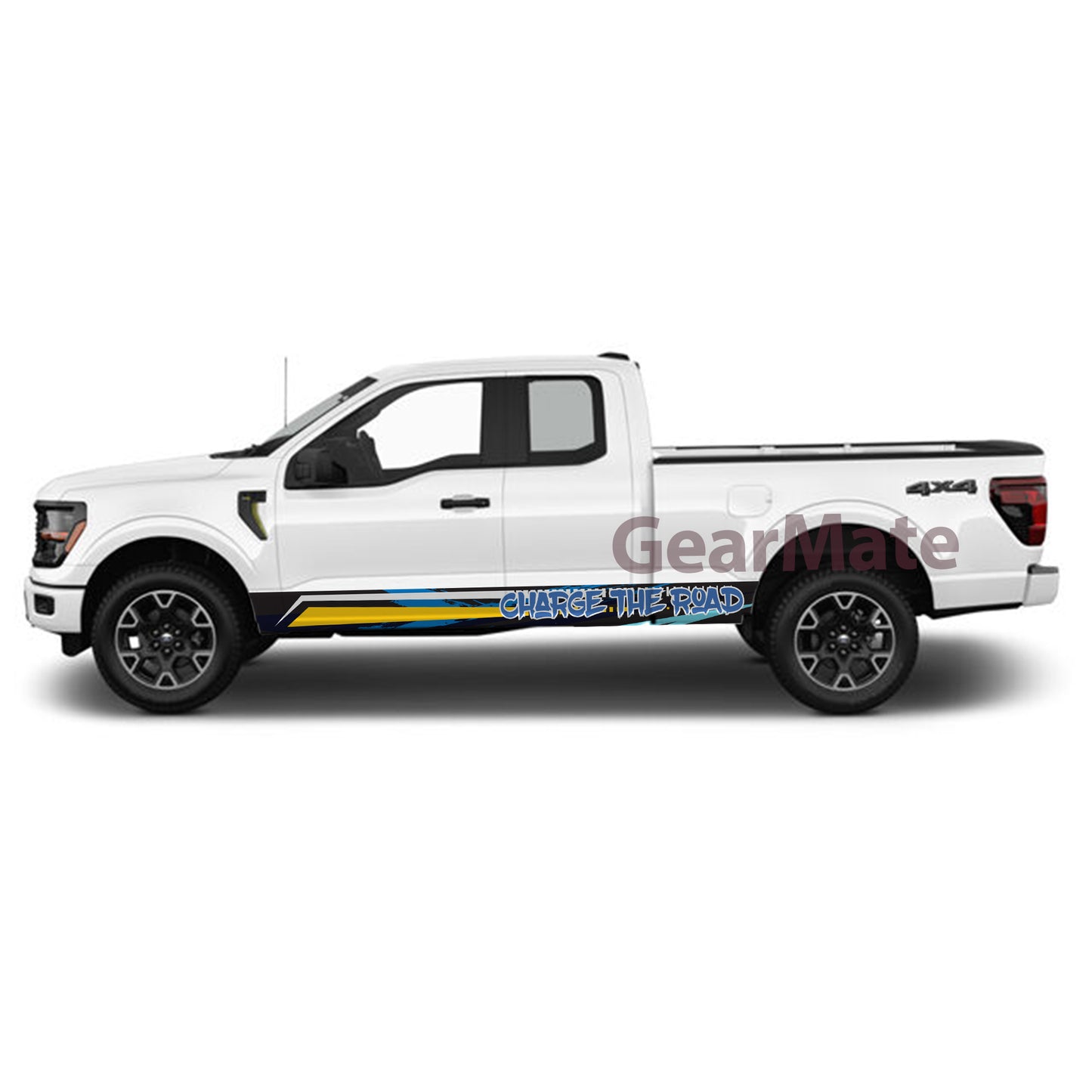 Charge the Road Rocker Panel Graphic Decal Kit (Left & Right Sides) - High Quality Vinyl for Trucks & SUVs