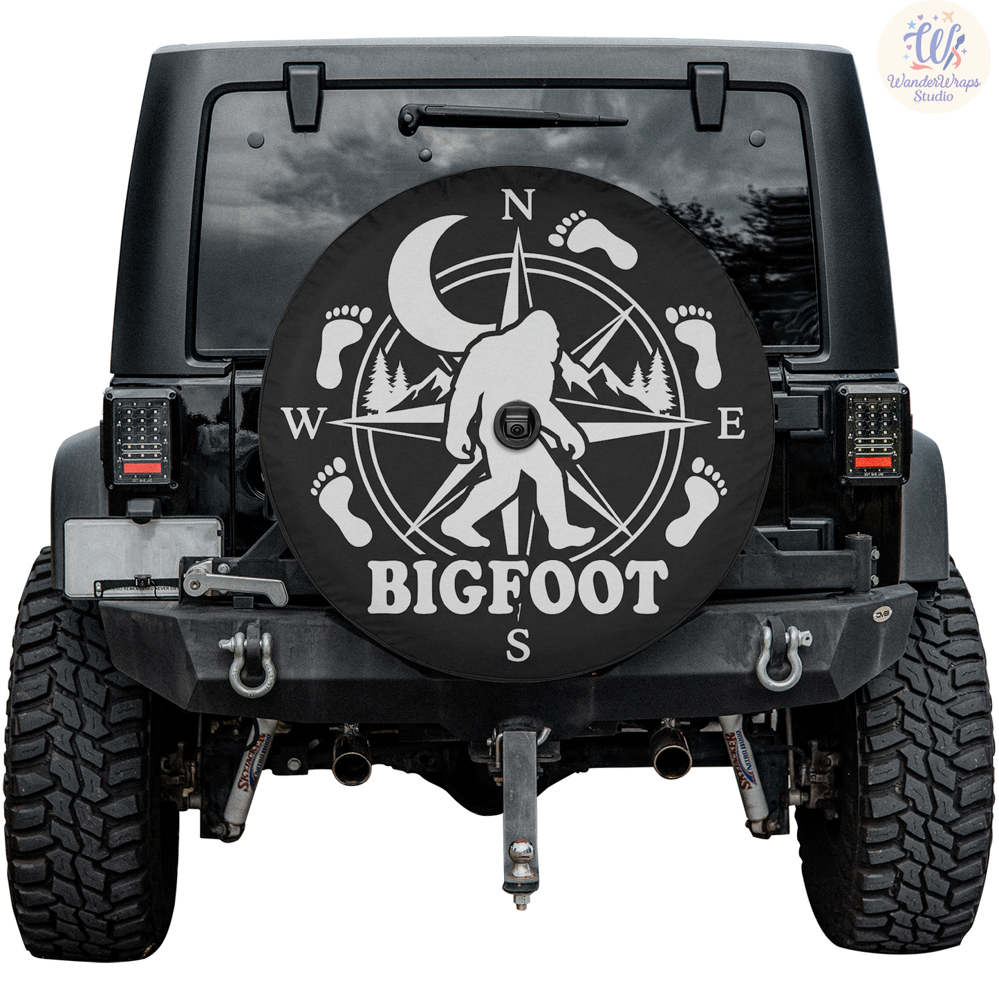 Big Foot Compass Spare Tire Cover – Waterproof UV Resistant Protector with Camera Hole