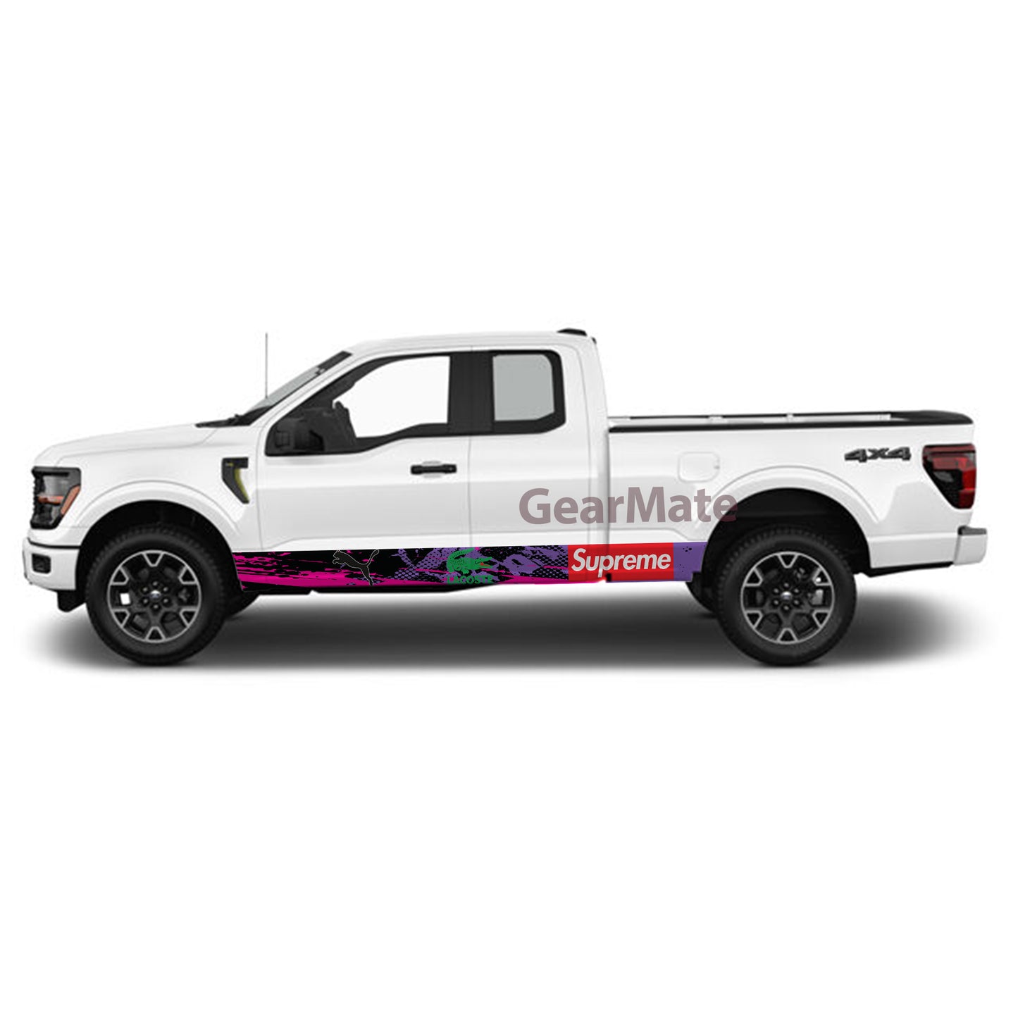 Lascote Fashion Rocker Panel Graphic Decal Kit (Left & Right Sides) - High Quality Vinyl for Trucks & SUVs