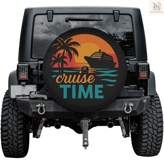 Cruise Time Spare Tire Cover – Waterproof UV Resistant Protector with Camera Hole