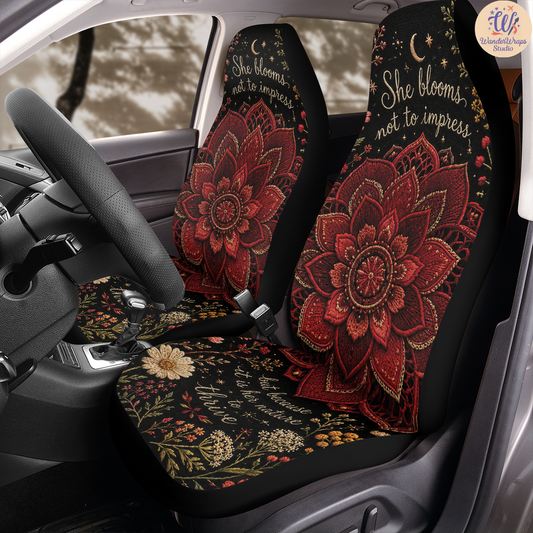 Fierce Wildflower Storm Car Seat Covers – High Quality Graphic and Polar Fleece Protector Set (Copy)