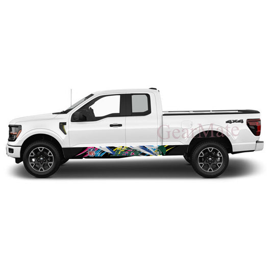 NFL New York Jets 1 Rocker Panel Graphic Decal Kit (Left & Right Sides) - High Quality Vinyl for Trucks & SUVs