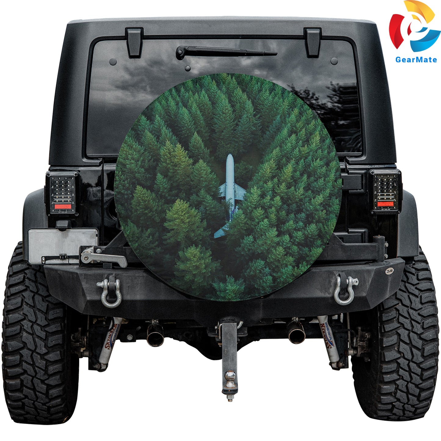 Airplane Green Trees Spare Tire Cover – Premium Waterproof UV Resistant Protector