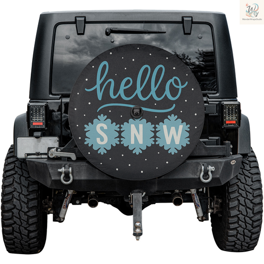 Hello Snow Spare Tire Cover – Waterproof UV Resistant Protector with Camera Hole