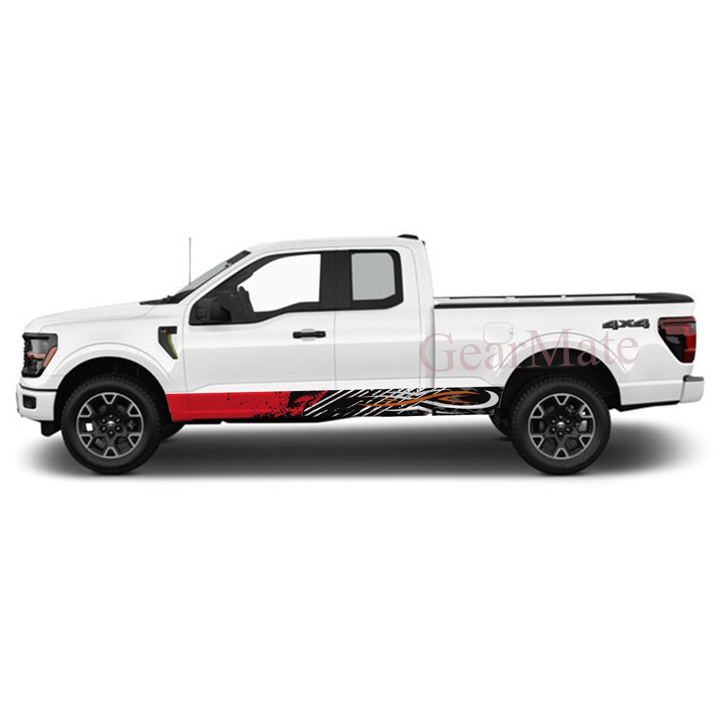 Burnout Ready Design Rocker Panel Graphic Decal Kit (Left & Right Sides) - High Quality Vinyl for Trucks & SUVs