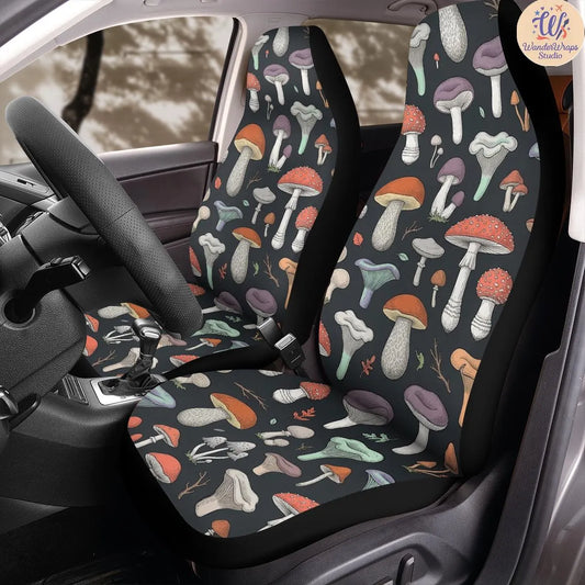 Midnight Mycology Car Seat Covers – High Quality Graphic and Polar Fleece Protector Set
