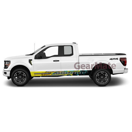 Sport YG Rocker Panel Graphic Decal Kit (Left & Right Sides) - High Quality Vinyl for Trucks & SUVs