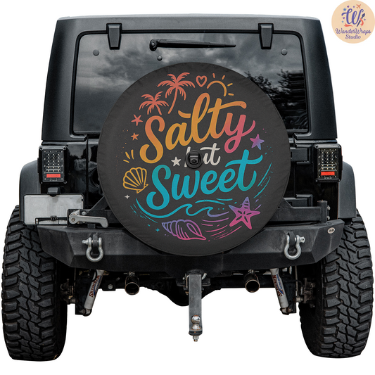Salty But Sweet Spare Tire Cover – Waterproof UV Resistant Protector with Camera Hole