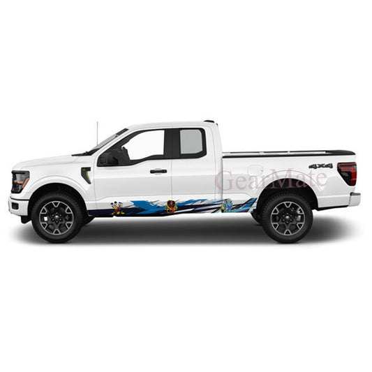 Sport BP Cobra Kai Rocker Panel Graphic Decal Kit (Left & Right Sides) - High Quality Vinyl for Trucks & SUVs