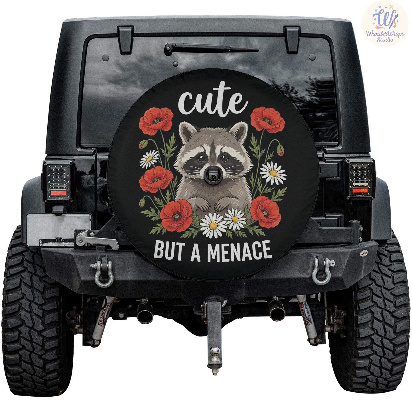Cute But A Menance Spare Tire Cover – Waterproof UV Resistant Protector with Camera Hole