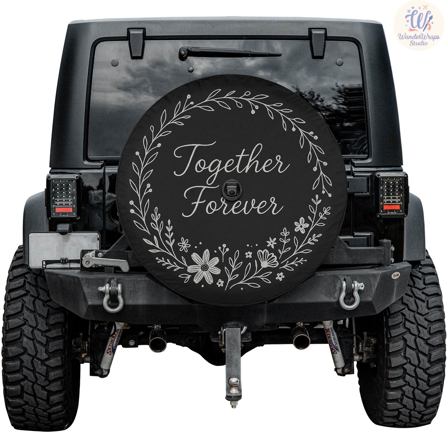 Together Forever Spare Tire Cover – Waterproof UV Resistant Protector with Camera Hole