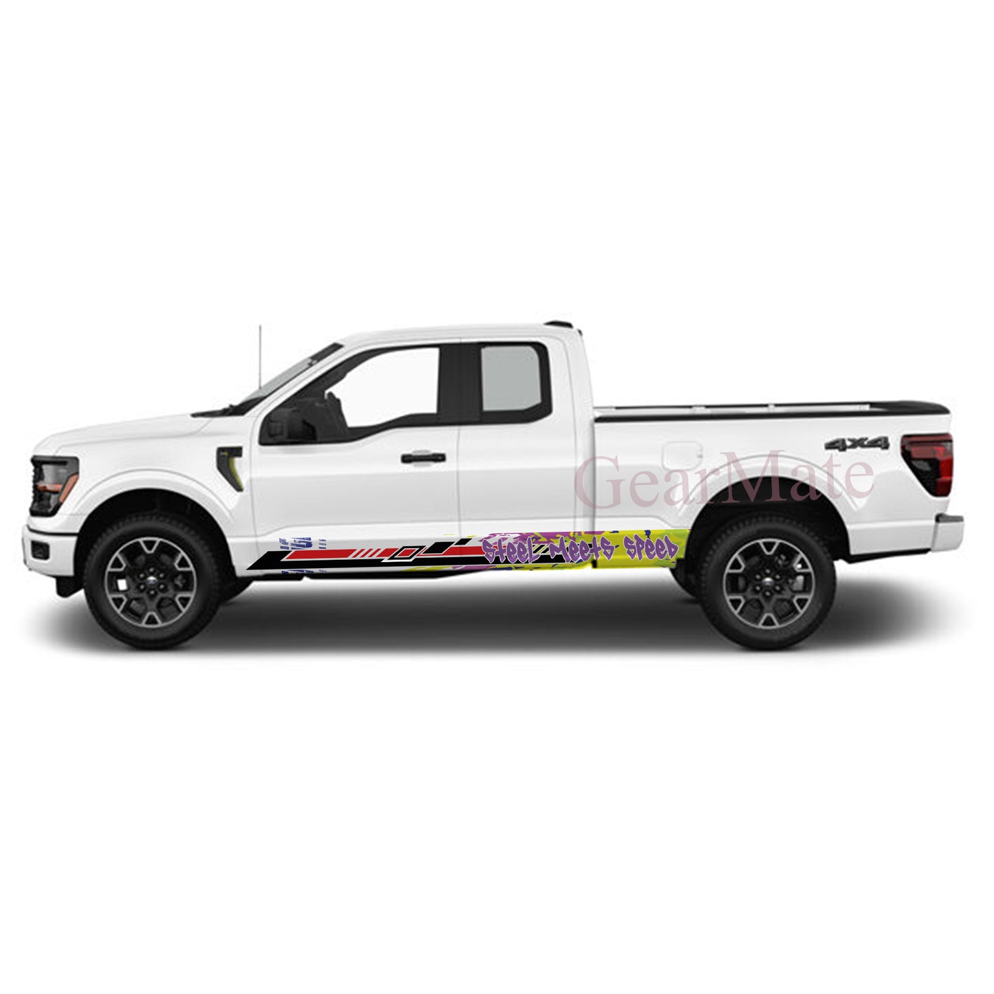 Throttle Grip Go Rocker Panel Graphic Decal Kit (Left & Right Sides) - High Quality Vinyl for Trucks & SUVs