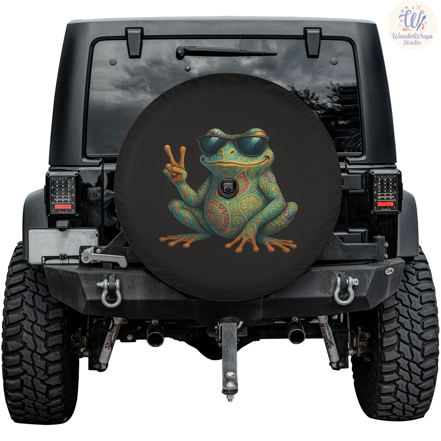 Frog Spare Tire Cover – Waterproof UV Resistant Protector with Camera Hole