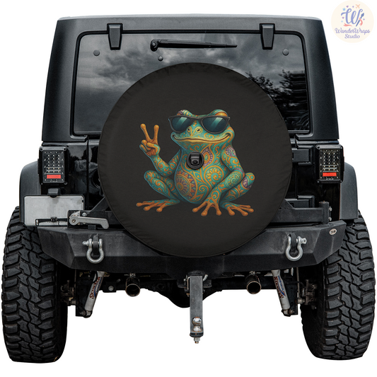 Frog Spare Tire Cover – Waterproof UV Resistant Protector with Camera Hole